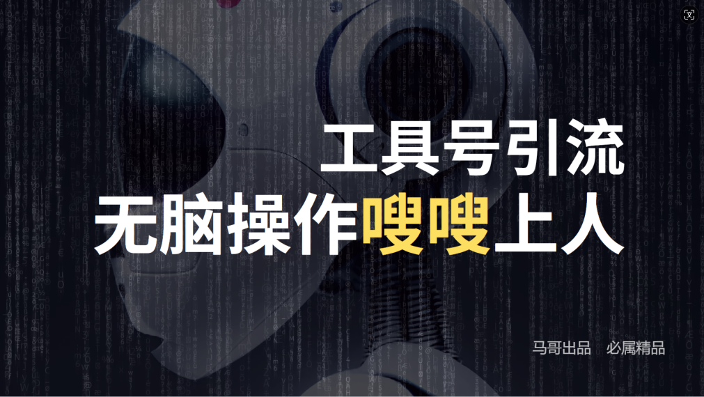 24年抖音最新工具号日引流300+创业粉，日入5000+-搞个副业