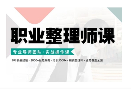 职业整理师培训(新版)，实战操作课-搞个副业