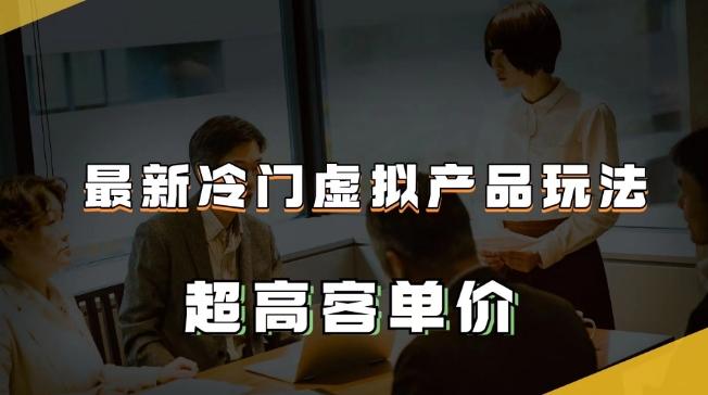 最新冷门虚拟产品玩法，超高客单价，月入2-3万＋【揭秘】-搞个副业