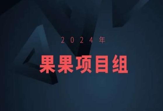 2024年果果项目组项目合集-果果最新项目-搞个副业