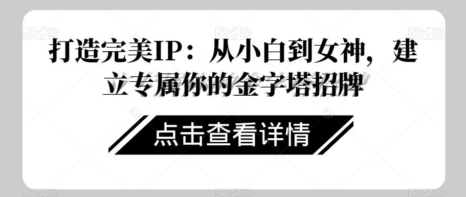 打造完美IP：从小白到女神，建立专属你的金字塔招牌-搞个副业