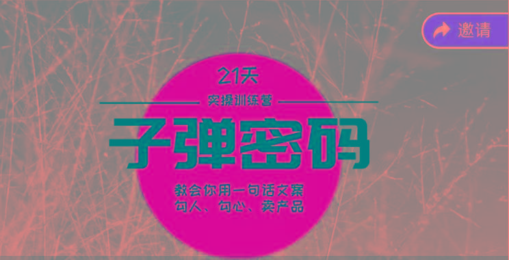《子弹密码训练营》-用一句话文案勾人勾心卖产品，21天学到顶尖文案大师策略和技巧-搞个副业