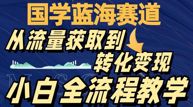 国学蓝海赛道，从流量获取，到转化变现，全流程教学-搞个副业