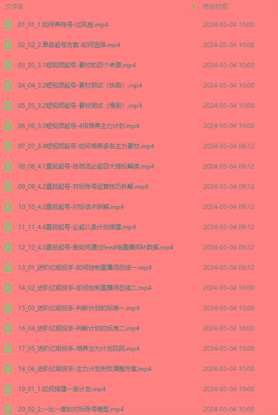 图片[1]-2024单品正价起号，直播素材投流选品：选品课+投流课+素材课+卡首屏/100节-搞个副业