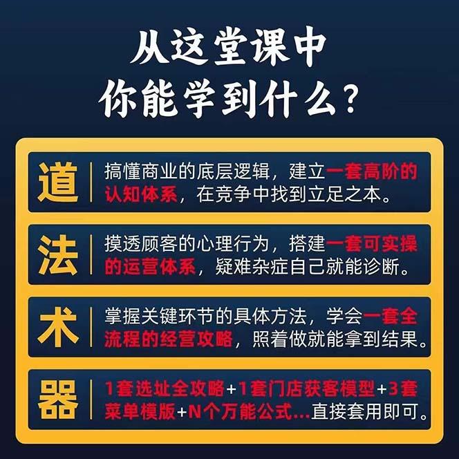 图片[1]-餐饮店盈利实操方法：教你怎样开一家持续能赚钱的餐厅(25节-搞个副业