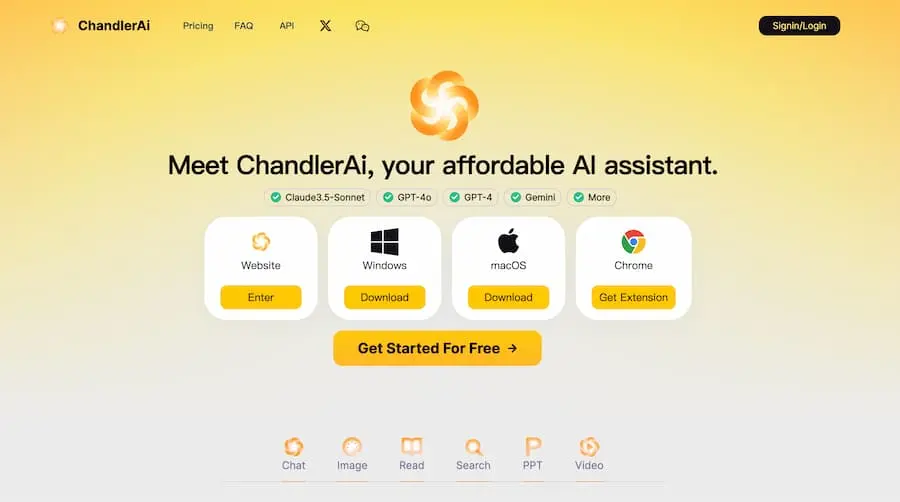 ChandlerAi｜综合性人工智能助手平台 提供多种AI服务-搞个副业