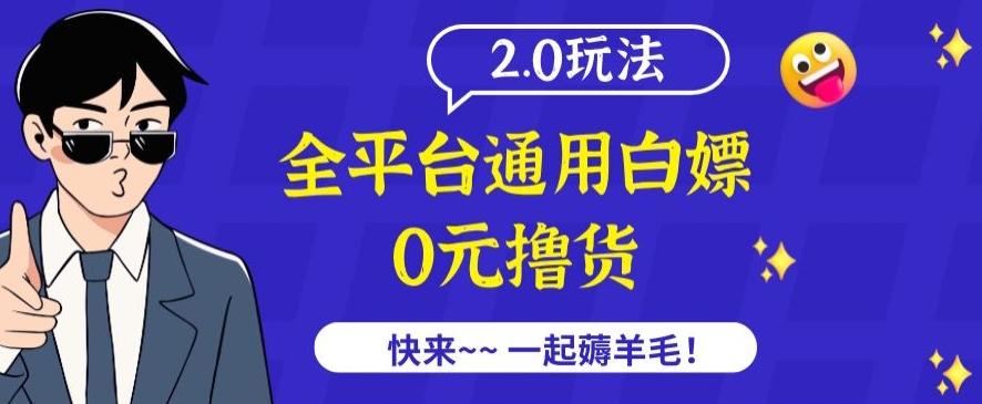 外面收费2980的全平台通用白嫖撸货项目2.0玩法【仅揭秘】-搞个副业
