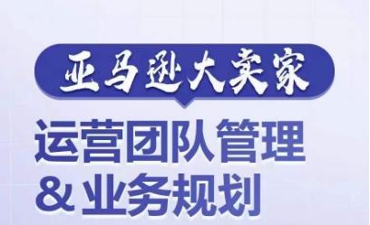 亚马逊大卖家-运营团队管理&业务规划，为你揭秘如何打造超强实力的运营团队-搞个副业