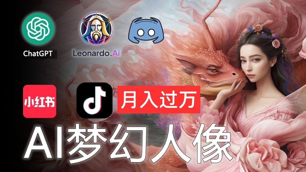 AI摄影梦幻人像：零基础也能月入过万的秘密-搞个副业