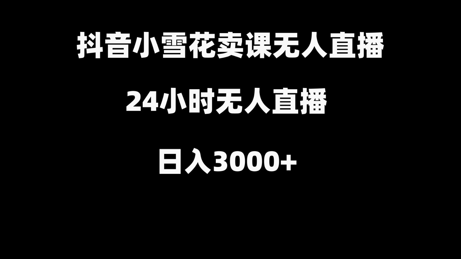 抖音小雪花卖缝补收纳教学视频课程，无人直播日入3000+-搞个副业