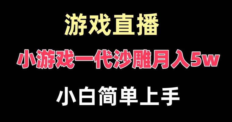 玩小游戏一代沙雕月入5w，爆裂变现，快速拿结果，高级保姆式教学【揭秘】-搞个副业