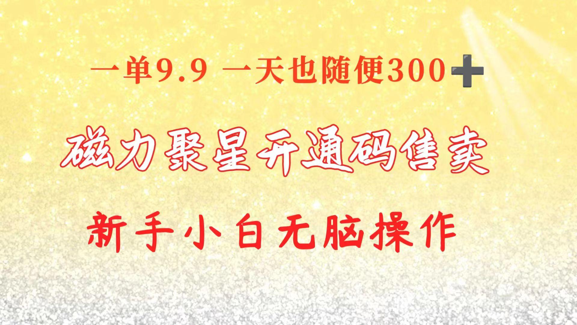快手磁力聚星码信息差 售卖  一单卖9.9  一天也轻松300+ 新手小白无脑操作-搞个副业