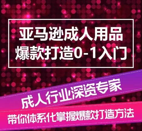 亚马逊成人用品爆款打造0-1入门，系统化讲解亚马逊成人用品爆款打造的流程-搞个副业