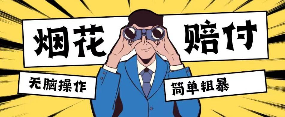 最新蓝海玩法，烟花爆竹赔付，单订单赔付200-500无脑操作【仅揭秘】-搞个副业
