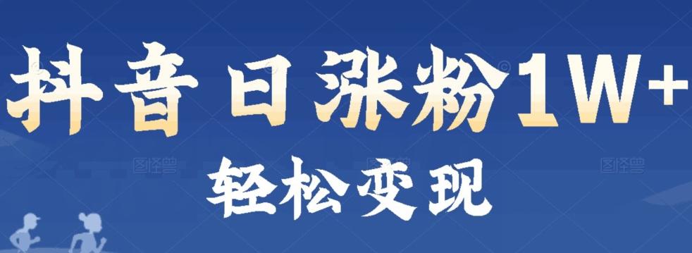 首发抖音新赛道日涨粉1W+轻松变现-搞个副业