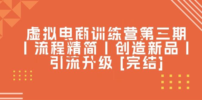 虚拟电商训练营第三期丨流程精简丨创造新品丨引流升级 [完结]-搞个副业
