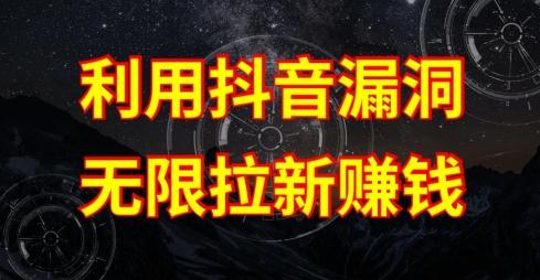 利用抖音链接漏洞，无限拉新赚钱【漏洞原理+操作流程】【揭秘】-搞个副业