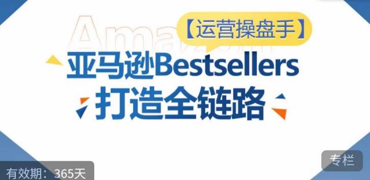 运营操盘手！亚马逊Bestsellers打造全链路，选品、Listing、广告投放全链路进阶优化-搞个副业