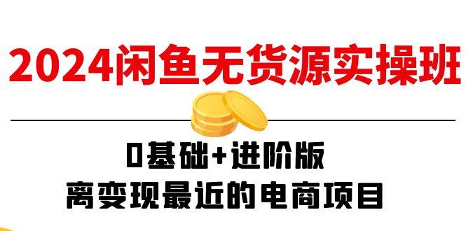 2024闲鱼-无货源实操班：0基础+进阶版，离变现最近的电商项目(15节-搞个副业