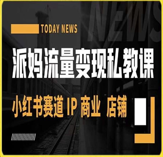 派妈流量变现私教课，小红书赛道IP  商业  店铺 -搞个副业