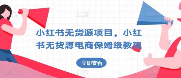小红书无货源项目，小红书无货源电商保姆级教程【揭秘】-搞个副业