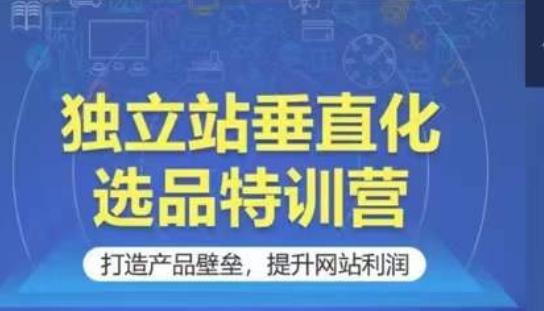 独立站垂直化选品特训营，打造产品壁垒，提升网站利润-搞个副业
