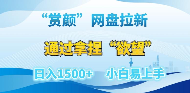 “赏颜”网盘拉新赛道，通过拿捏“欲望”日入1500+，小白易上手【揭秘】-搞个副业