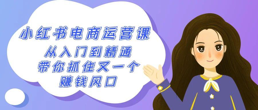 2024小红书-电商运营课，从入门到精通，带你抓住又一个赚钱风口(50节课)-搞个副业