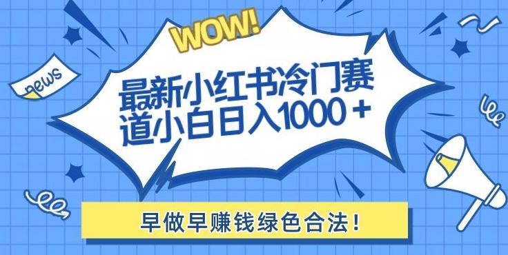 最新小红书冷门赛道日入1000+一部手机小白轻松-搞个副业