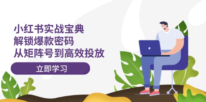 小红书实战宝典：解锁爆款密码，从矩阵号到高效投放-搞个副业