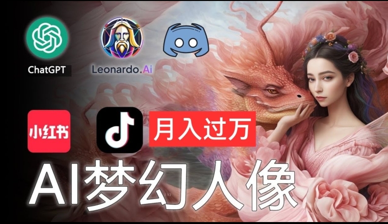 AI摄影梦幻人像：零基础也能月入过万的秘密【揭秘】-搞个副业