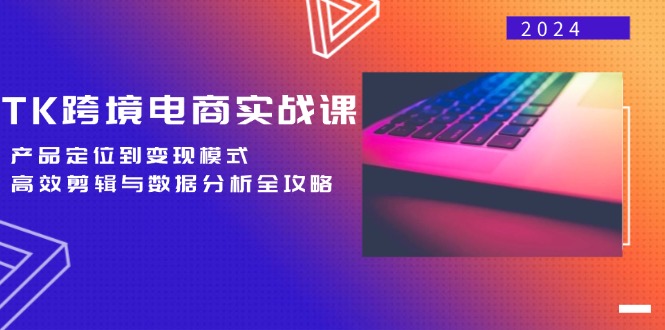 TK跨境电商实战课：产品定位到变现模式，高效剪辑与数据分析全攻略-搞个副业