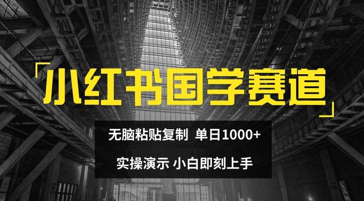 小红书国学赛道，无脑粘贴复制，单日1K，实操演示，小白即刻上手【揭秘】-搞个副业