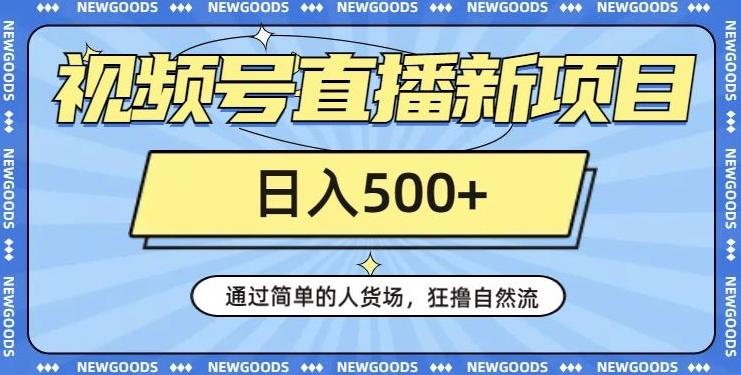 视频号直播新项目，通过简单的人货场，狂撸自然流，日入500+【260G资料】-搞个副业