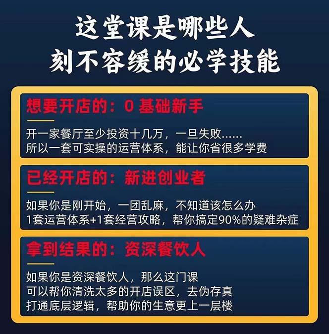 图片[2]-餐饮店盈利实操方法：教你怎样开一家持续能赚钱的餐厅(25节-搞个副业