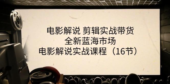 电影解说 剪辑实战带货全新蓝海市场，电影解说实战课程(16节-搞个副业