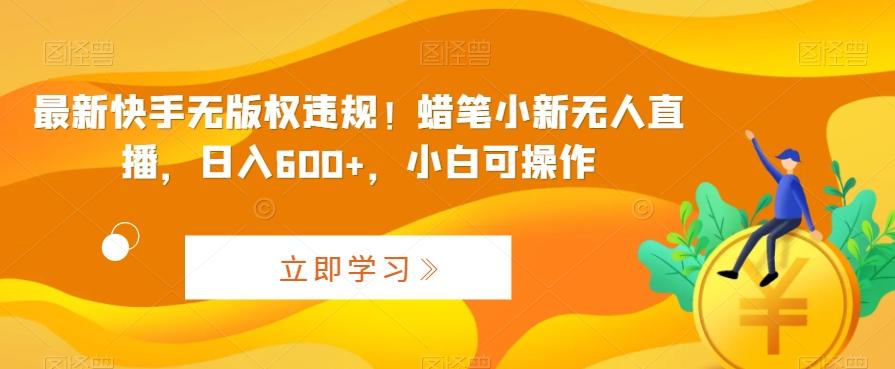 最新快手无版权违规！蜡笔小新无人直播，日入600+，小白可操作【揭秘】-搞个副业