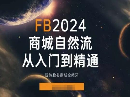 2024Faceboo商城自然流(从入门到精通)，玩转脸书商城全闭环-搞个副业