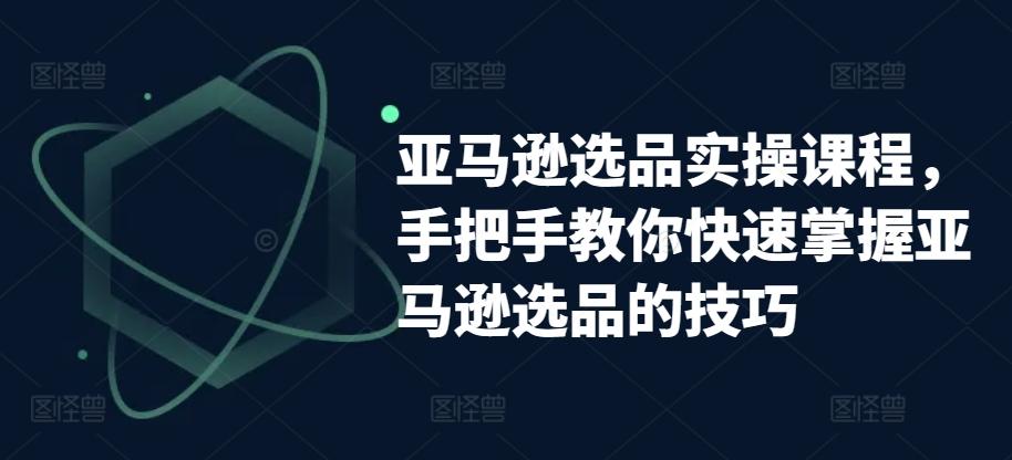 亚马逊选品实操课程，手把手教你快速掌握亚马逊选品的技巧-搞个副业