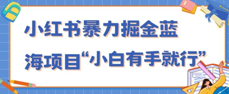 小红书暴力掘金蓝海项目，轻松日入1000+、小白有手就行（附新引流方法，不违规）-搞个副业