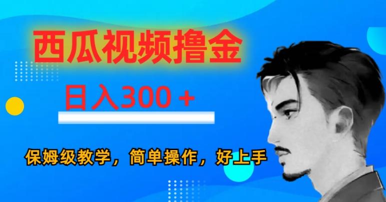 西瓜视频撸金日入300，保姆级教学，简单操作，好上手-搞个副业