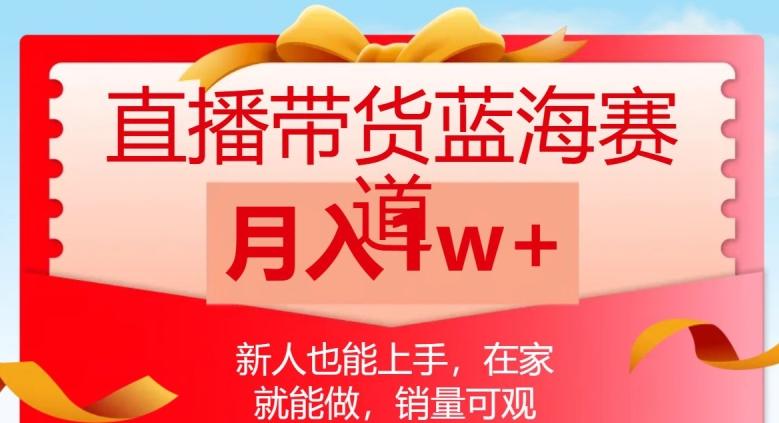 直播带货蓝海赛道，新人也能上手，在家就能做，销量可观，月入1w【揭秘】-搞个副业