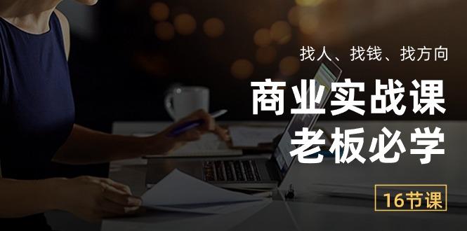商业实战课【老板必学】：找人、找钱、找方向(16节课-搞个副业