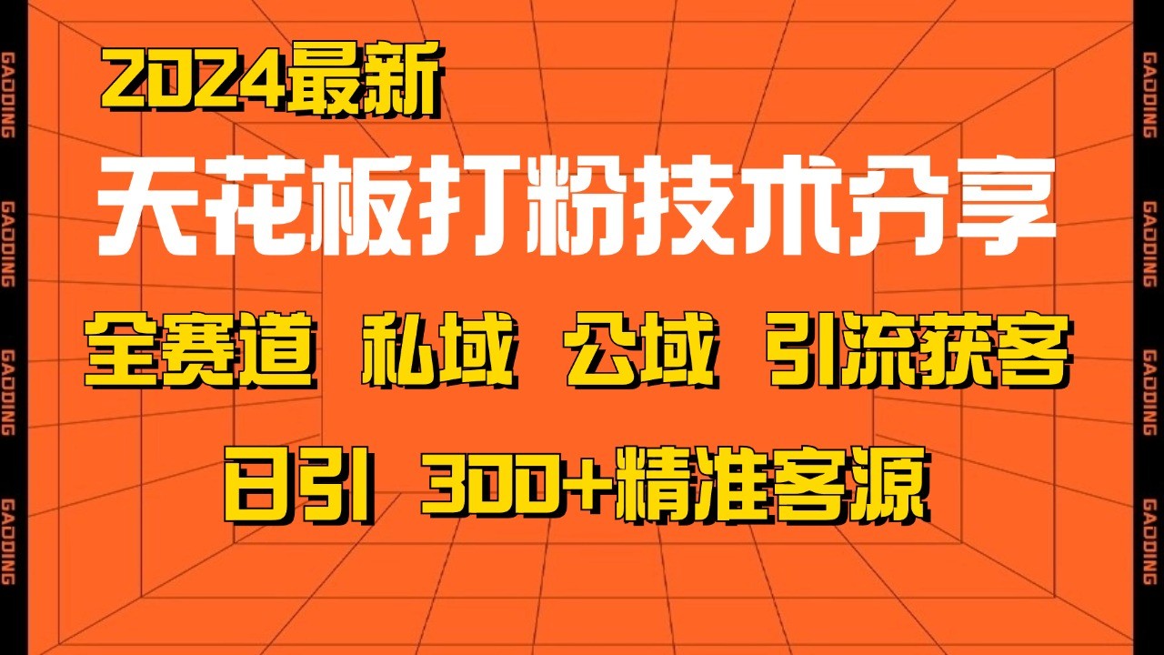 天花板打粉技术分享，野路子玩法 曝光玩法免费矩阵自热技术日引2000+精准客户-搞个副业