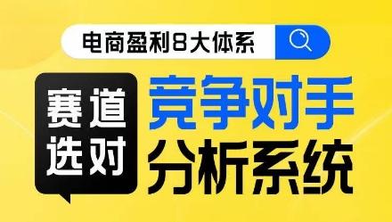 电商盈利8大体系·赛道选对，​竞争对手分析系统线上课-搞个副业