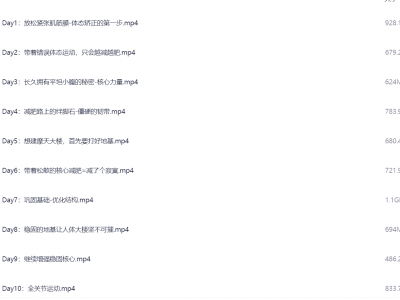 28天高效瘦身课程｜科学减脂+每日训练（电子书+视频资源+免费下载）